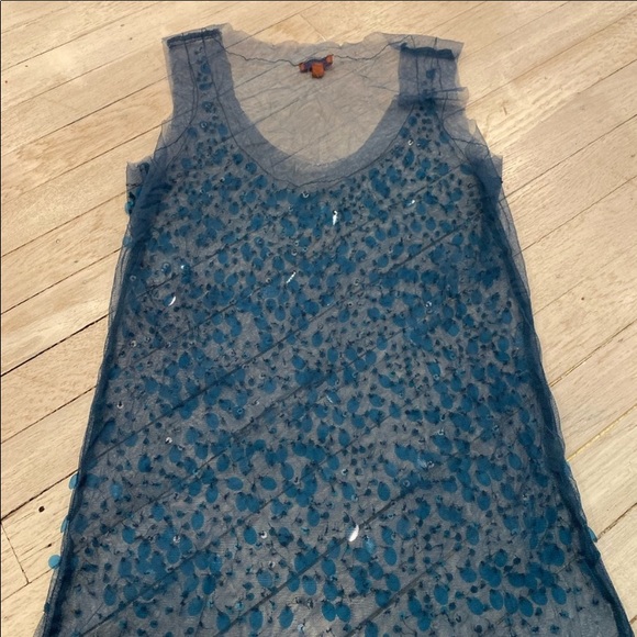 Sheer mesh back sequence front tank top.small - Picture 5 of 6